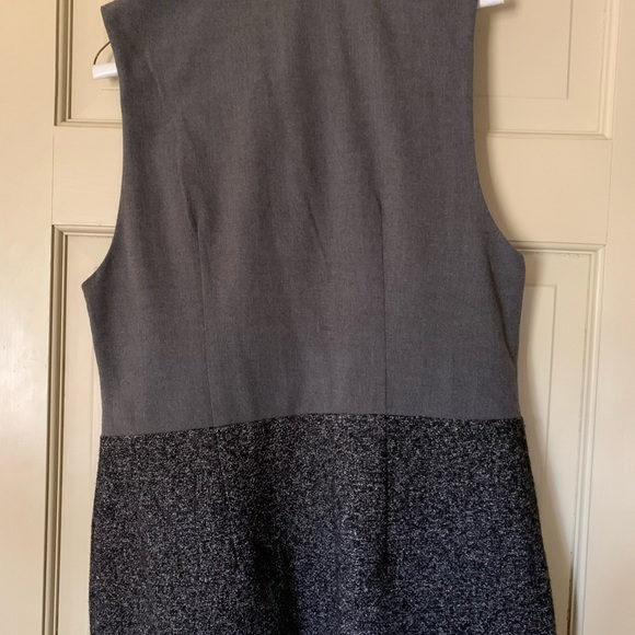 CAbi two tone gray vest bottom panel, lined, Sz Sm - Picture 3 of 5